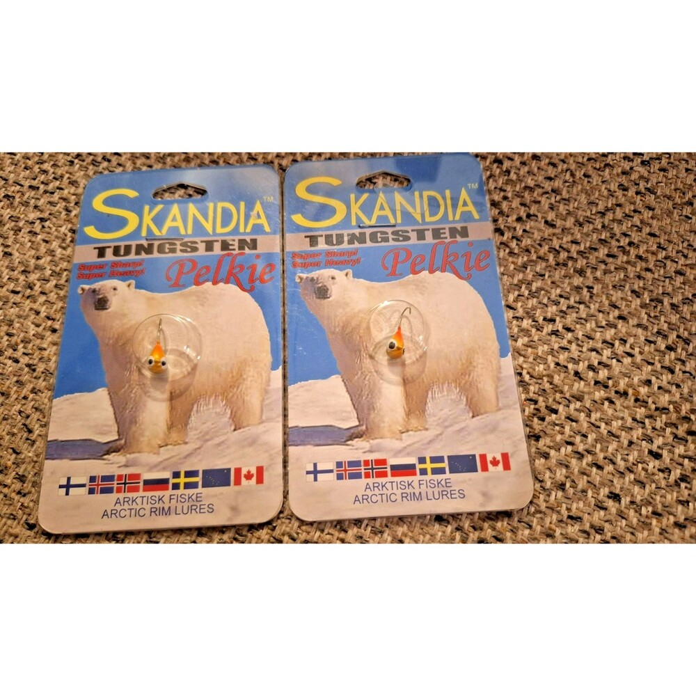 LOT of‎ 2 Skandia Tungsten Pelkie lures size 16 PERCH  SKP-10-111